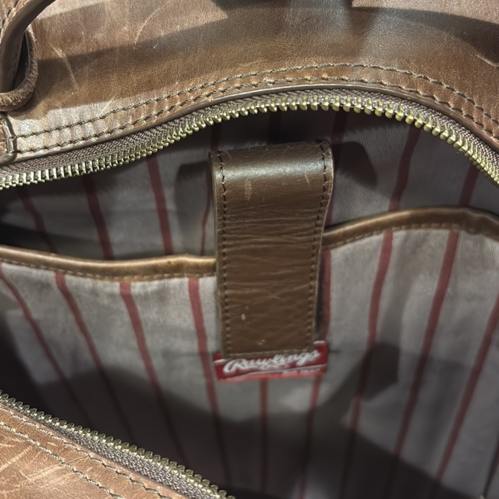 Rawlings Medium Genuin Leather Backpack Brown - image 6